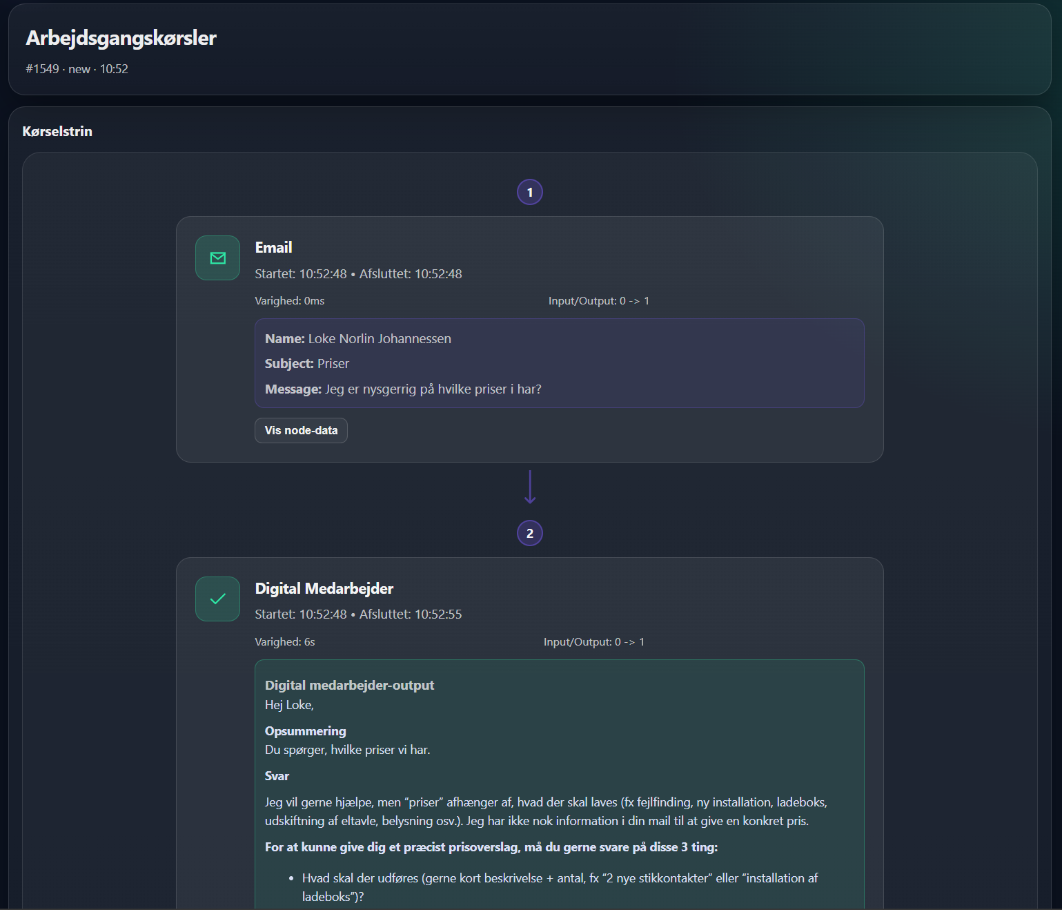 Samtalevisning i Styrico-portalen